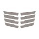 2014-2019 C7 Corvette Hood Vent Blade Overlay Decals Gloss Silver Z06
