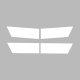 1984-1996 C4 Corvette Colored Crossed Flag Emblem Overlay Front & Rear Gloss White