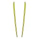 2005-2013 C6 Corvette Two-Tone Hood Stripe Decal Top Gloss Yellow Bottom Gloss Black