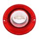 1963 Full-Size Chevrolet Red Back Up Light Lens with Clear Bowtie, Includes Trim, Each
