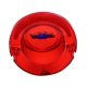 1964 Full-Size Chevrolet Red Tail Light Lens with Blue Bowtie, Sold as Each
