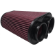 Air Filter For Intake Kits 75-2503 Oiled Cotton Cleanable Red S&B KF-1014