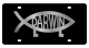 Darwin Fish Carbon Steel License Plate by Eurosport Daytona