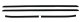 1968-69 Coupe Deluxe Interior Authentic Window Felts Whiskers Kit Inners Only (4pcs)