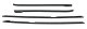 1965-66 Cadillac Deville Convertible Outers Only Authentic Window Felts Whiskers Kit (4pcs)