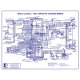 1957 Chevrolet Corvette Wiring Diagram by Lectric Limited - Fully Laminated, 22"x17"