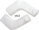 1970-76 A-Body & 1973-74 Mopar E-Body Bench Seat Hinge Covers - Pair White