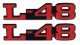 C3 1973-1979 Corvette L-48 Hood Emblems Pair