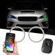 2012-2020 Jeep Wrangler XK Glow 2x120mm RGB Switchback Halo Million Color Smartphone Controlled L...