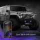 2018-2023 Jeep Wrangler XK Glow 4-Inch Black RGB LED Fog Light Kit with Bluetooth App Control