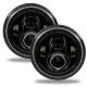7" High Powered LED Headlights - Black Bezel - Dynamic ColorSHIFT Oracle