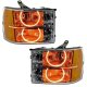 For 2007-2013 GMC Sierra SMD Headlights - Round Ring Design Oracle