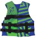 Youth Boys AIRHEAD Trend Life Vest Blue/Green Type III US Coast Guard Approved Standard Size 26-2...