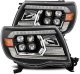 2005-2011 Toyota Tacoma AlphaRex Nova-Series LED Projector Headlights Black Lens with Activation ...