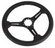 C3 1968-1982 Corvette Steering Wheel Black Leather On Black 3 Spoke