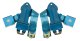 Seat Belts Bowtie Lift Latch Bright Blue For 1965-1966 Corvette