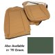 Leather Seat Covers Green Leather/Vinyl Original For 1970 Corvette