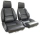 Mounted Leather Seat Covers Black /Saddle 2-Tone Standard For 84-87 Corvette
