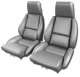Mounted Leather-Like Vinyl Seat Covers Gray Standard For 1984-87 Corvette
