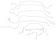 Complete Brake Line Kit (9 Pc) In Stainless Steel For 1987 Corvette