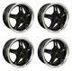 MA23019 Cobra R Deep Dish Wheel Anthrte Machined Lip W/Rivets 17x9 Rears Only For 79-93 Mustang