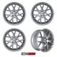 MM350 19x85/95 Staggered Wheel Set Silver For 2005-2014 Mustang
