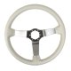 Steering Wheel White Leather Satin Spokes For 1977 Corvette