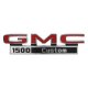 1971-1972 GMC Truck Front Fender Emblem, "GMC 1500 Custom", Sold as a Pair