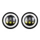 2018-2023 Jeep Wrangler XK Glow 4" Black RGB LED Fog Light Bluetooth App Controlled Kit