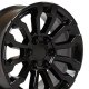 2019 GMC Sierra, Chevy Tahoe, Yukon, Escalade Rim 18" Replica Wheel CV35 - 18x8.5 Black Wheel
