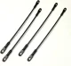A12 Road Runner Super Bee Hood Black Pin Lanyard Cable set of 4 For Mopar 1969
