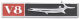 1968 Plymouth Barracuda LH Driver’s Side Fish & V8 Fender Emblem - OEM-Style Badge