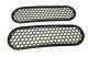 1997-04 C5 Corvette - Front Lower Black Honeycomb Brake Duct Grills Inserts Pair